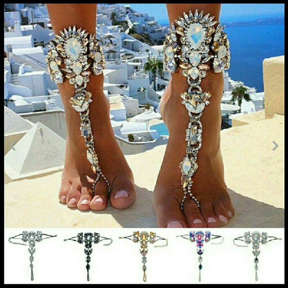 Barefoot Sandals / 2 Toe ring Anklets